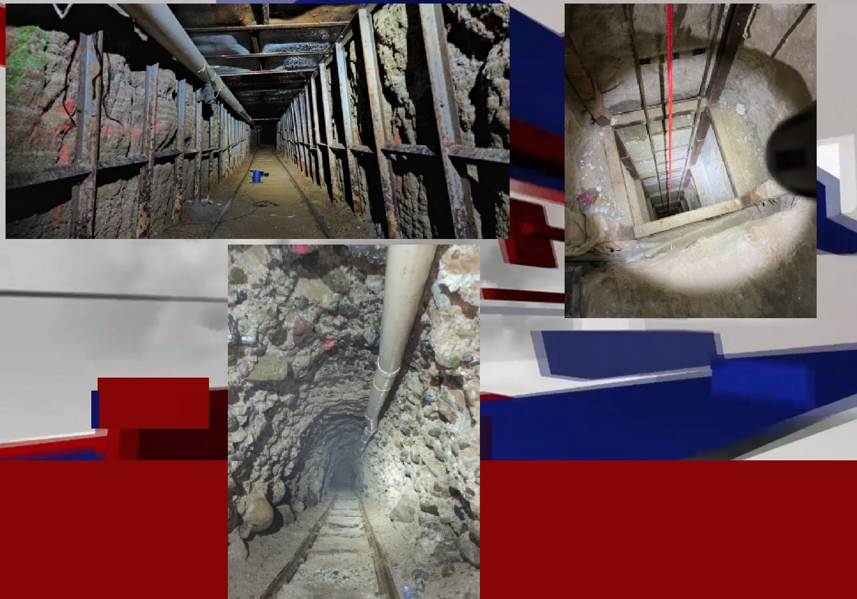 DRUG TUNNEL FOUND, EQUIPPED WITH VENTILATION, ELECTRICITY, AND RAIL LINES
