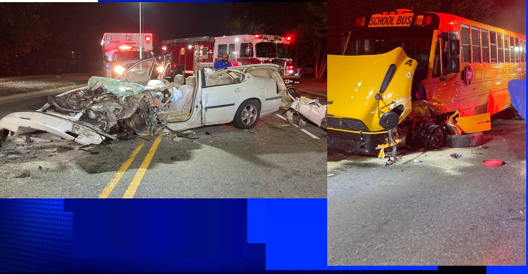 HEAD ON COLLISION WITH SCHOOL BUS