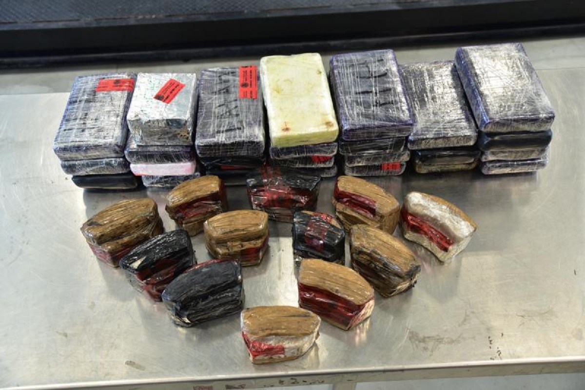$841,000 IN COCAINE AND METH HIDDEN ON BUS