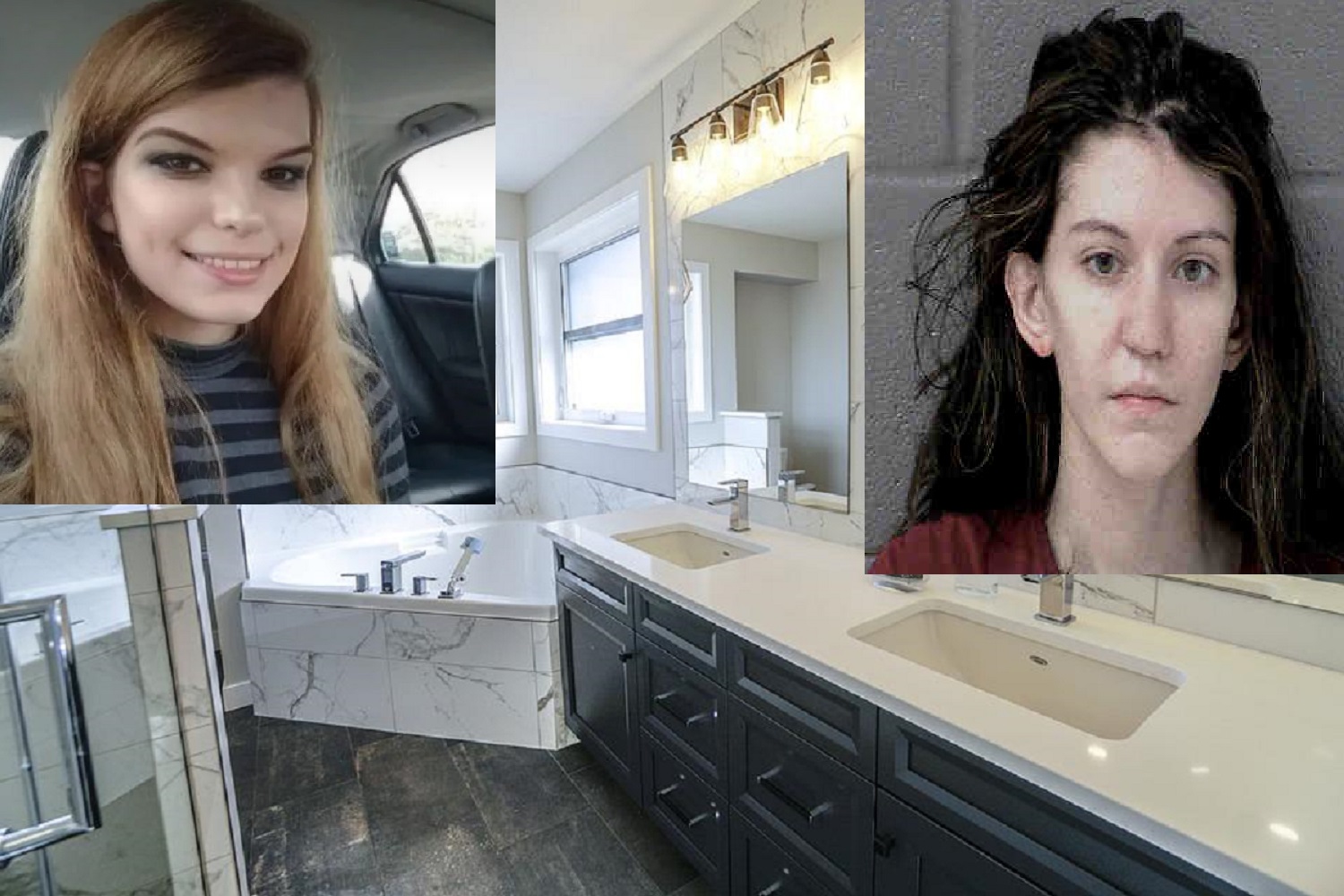 WOMAN FOUND DEAD, CUT UP IN BATH TUB