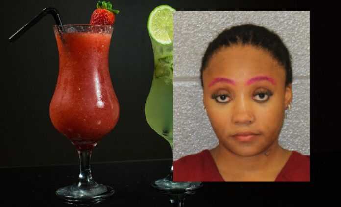 WOMAN WITH PINK EYEBROWS ARRESTED ON DWI CHARGE, ACCUSED OF BEING PASSED OUT DRUNK IN CAR