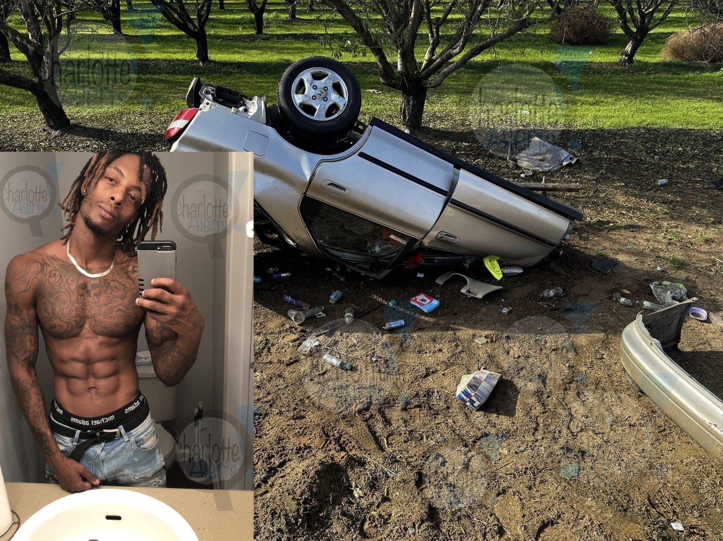 MAN KILLED IN UPSIDE DOWN WRECK, RECENTLY RELEASED FROM PRISON, WENT TO WEST CHARLOTTE HIGH