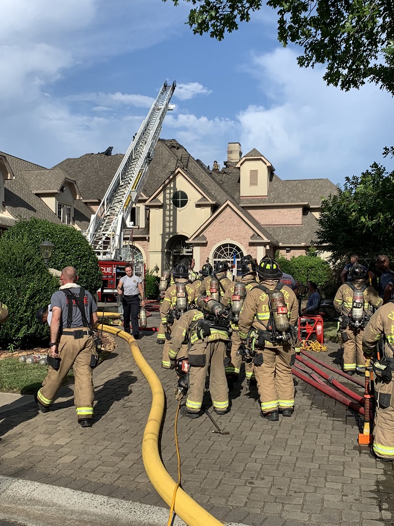 FIRE STARTS AT LUXURY HOME, LIGHTNING STRIKE TO BLAME