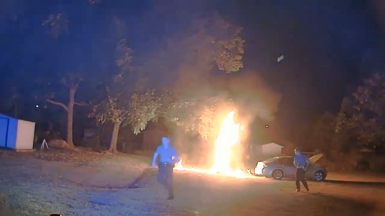 VIDEO: MAN GETS LIT ON FIRE DURING HIGH SPEED MOTORCYCLE CHASE