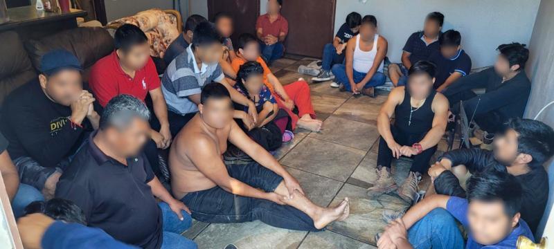 40 ILLEGAL IMMIGRANTS LIVING IN MIGRANT STASH HOUSE