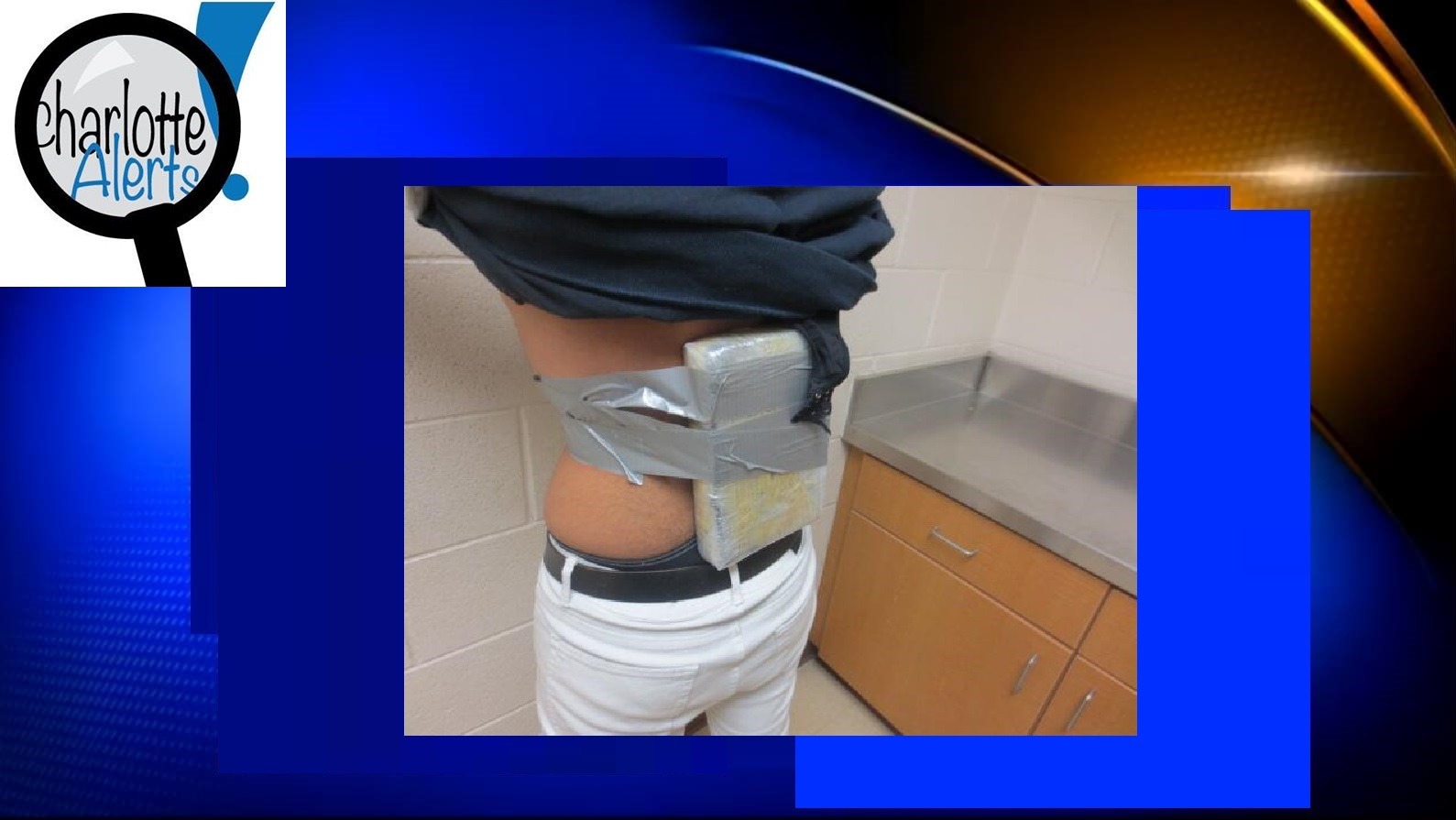DRUG SUSPECT HAD COCAINE TAPED TO HIS BACK
