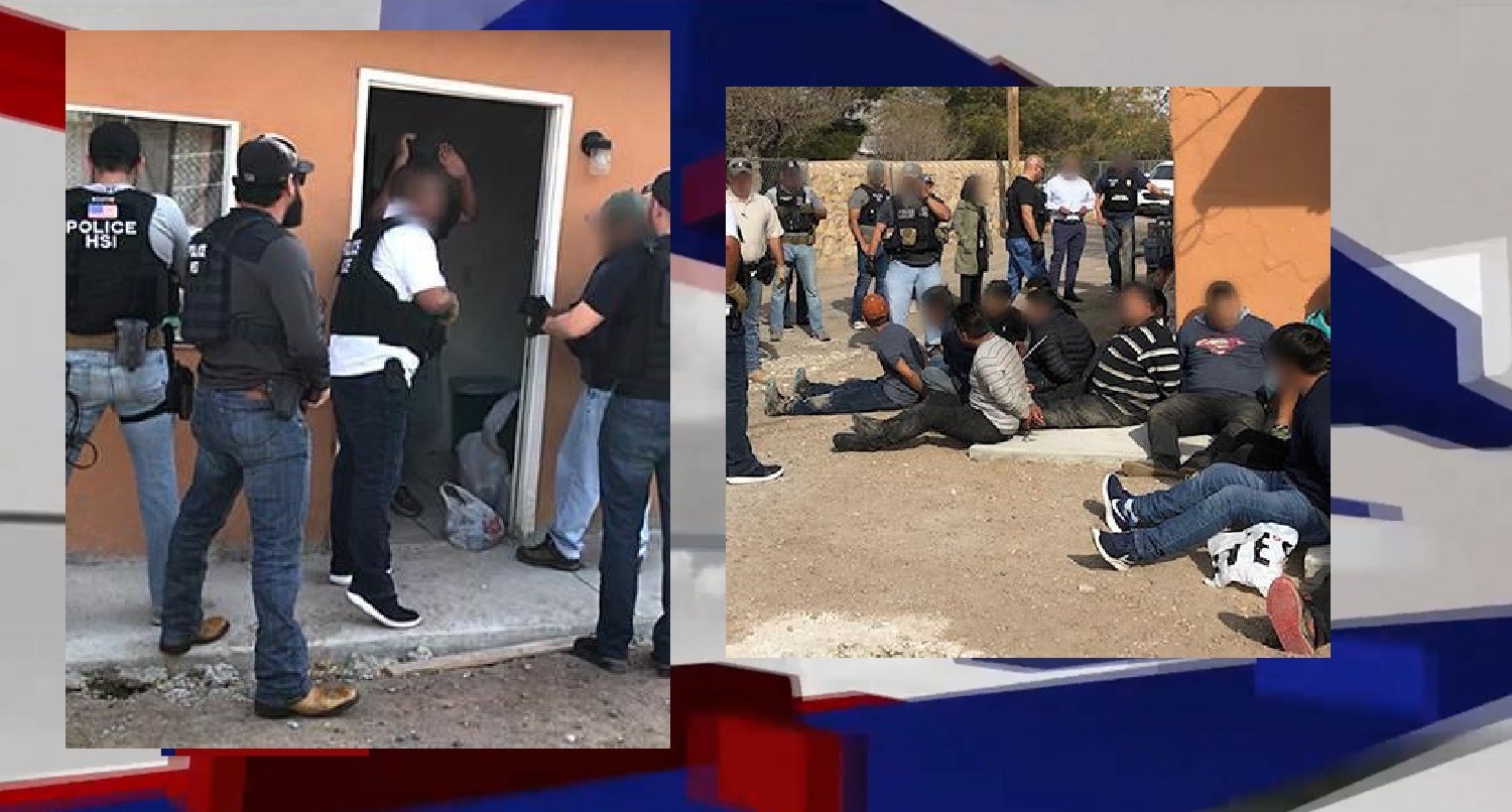 ICE ARRESTS 54 ILLEGAL IMMIGRANTS IN TEXAS SMUGGLING STASH HOUSE