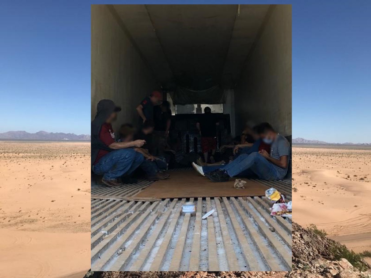 STUCK TRACTOR TRAILER LEADS TO FAILED HUMAN SMUGGLING ATTEMPT