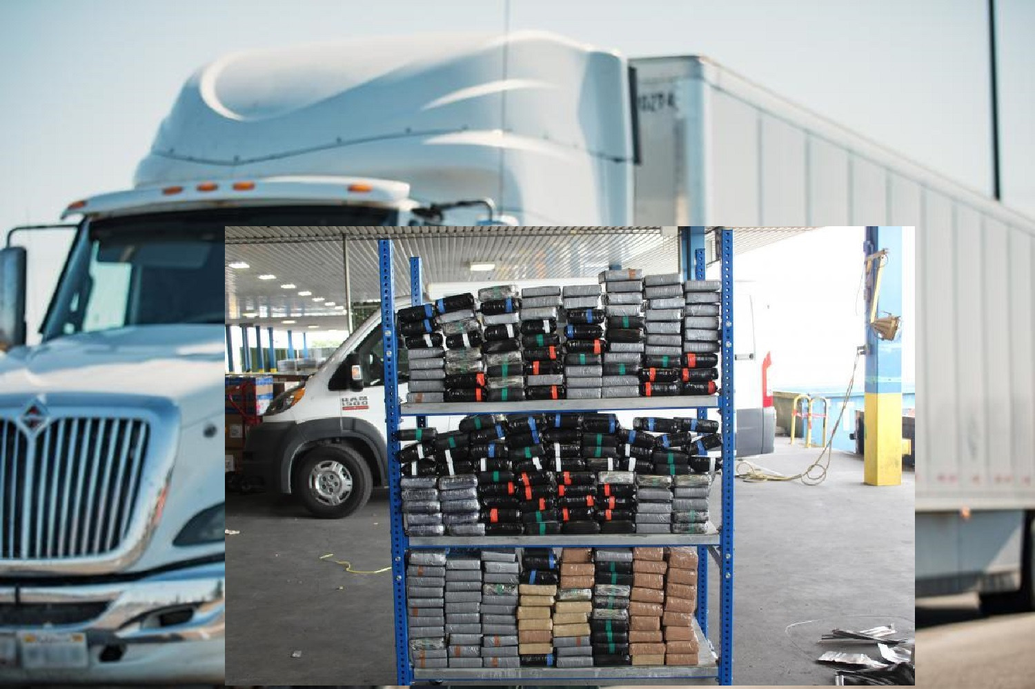 $6.9 MILLION IN COCAINE HIDDEN WITHIN TRAILER GETS INTERCEPTED