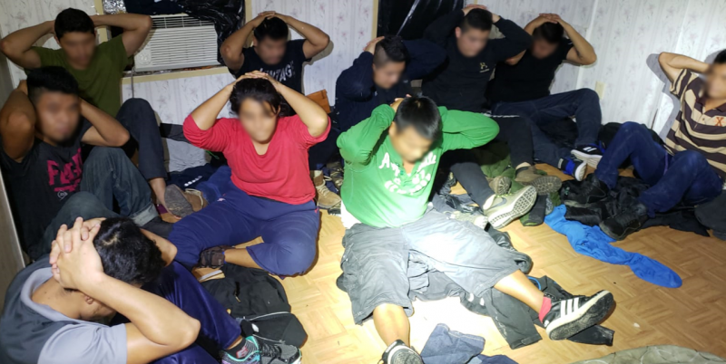 31 ILLEGAL IMMIGRANTS ARRESTED INSIDE STASH HOUSE