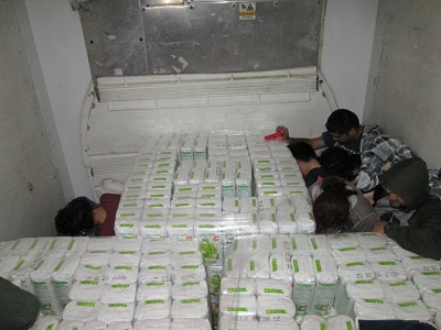 37 UNDOCUMENTED IMMIGRANTS FOUND HIDING IN TRACTOR TRAILER HAULING FLOUR