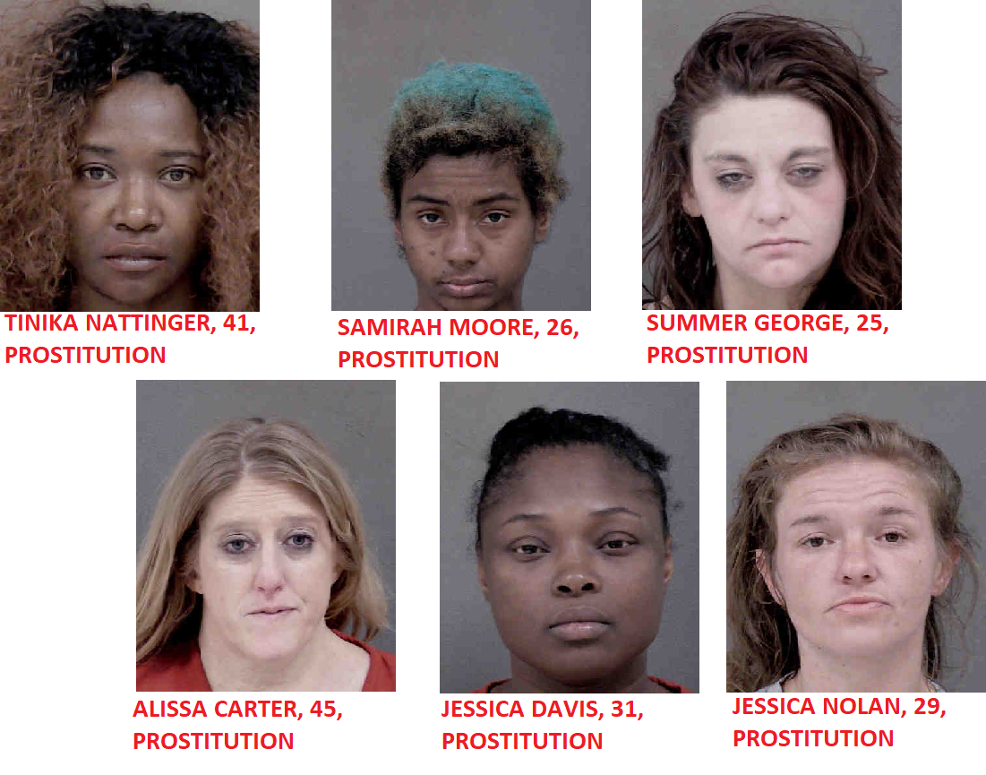 SEVERAL WOMEN ROUNDED UP IN PROSTITUTION STING
