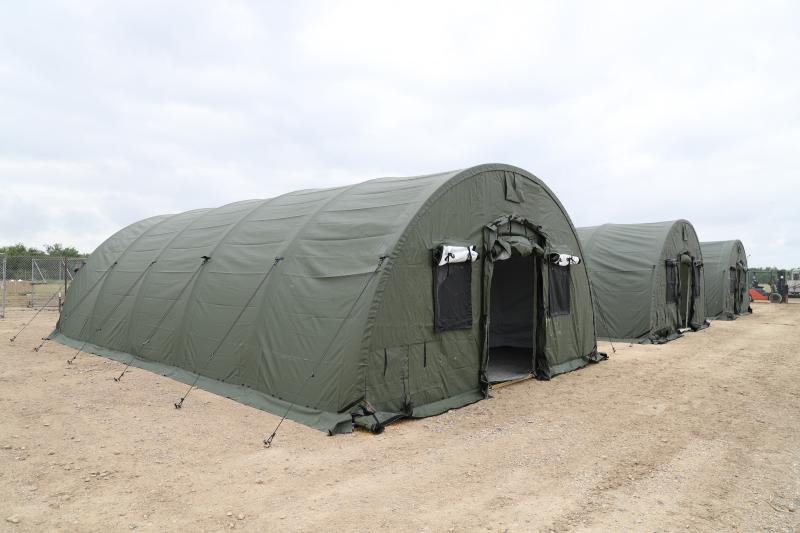 UNITED STATES BORDER PATROL BUILD MOBILE TENTS FOR ILLEGAL IMMIGRANTS AT BORDER