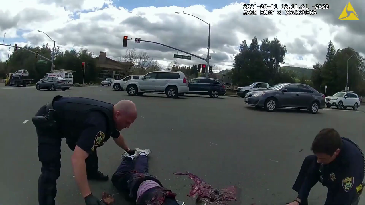 VIDEO: POLICE OFFICER KILLS HOMELESS BLACK MAN WITH KNIFE IN MIDDLE OF TRAFFIC