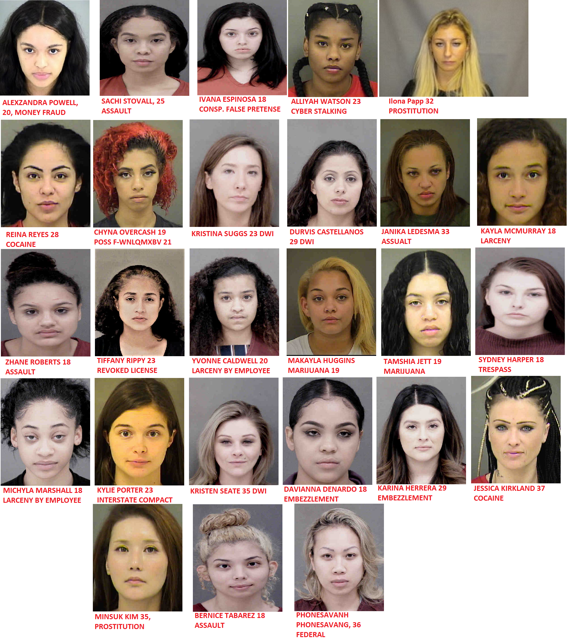 MISS JAIL HOUSE 2018? CUTIES IN JAIL WITH A MUG SHOT