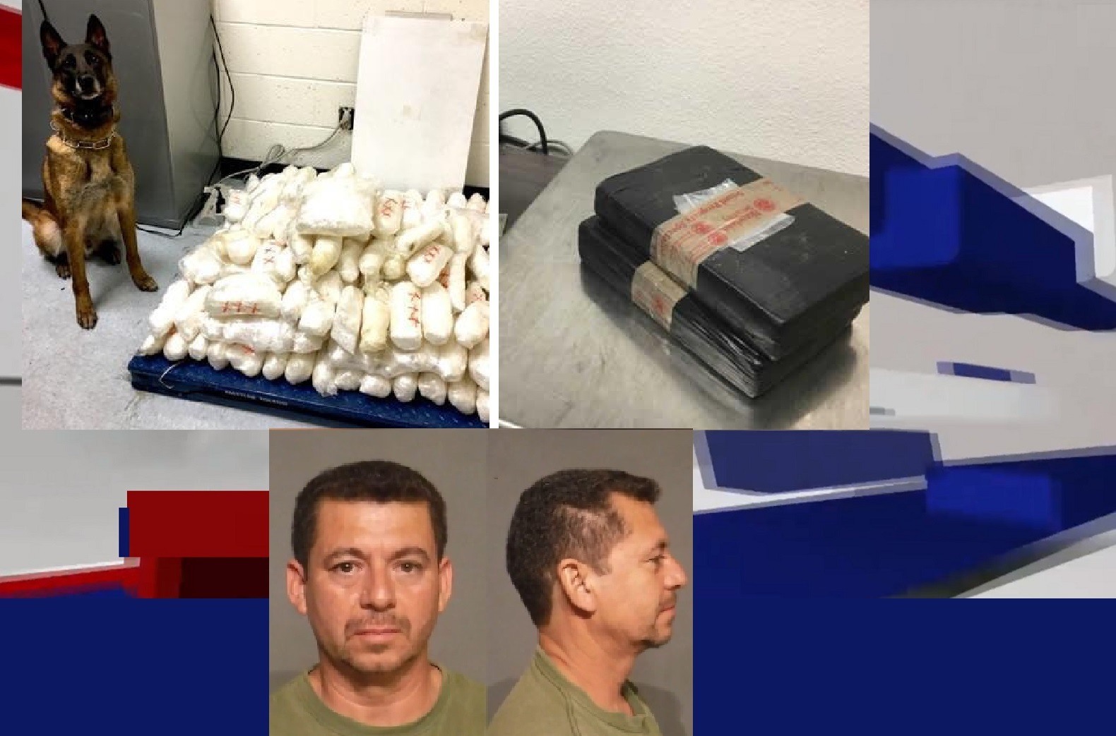 DRUG DOG CATCHES MAN WITH $4 MILLION IN METH & COCAINE WHILE DRIVING WORK TRUCK