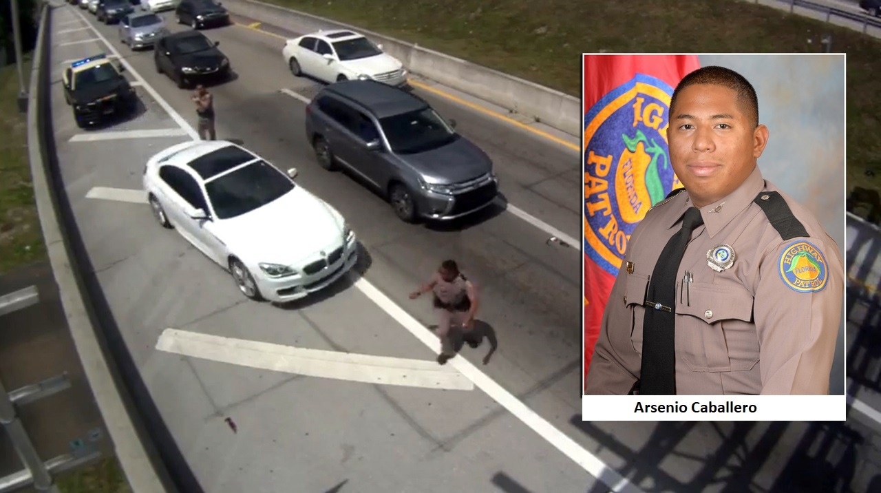 VIDEO: BMW RUNS OVER STATE TROOPER AND GETS AWAY