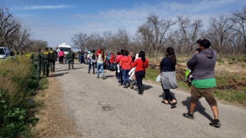 LARGE GROUP OF 242 ILLEGAL IMMIGRANTS SURRENDER IN ARIZONA
