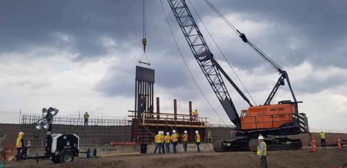 NEW BORDER WALL PANEL INSTALLATION BEGINS IN TEXAS