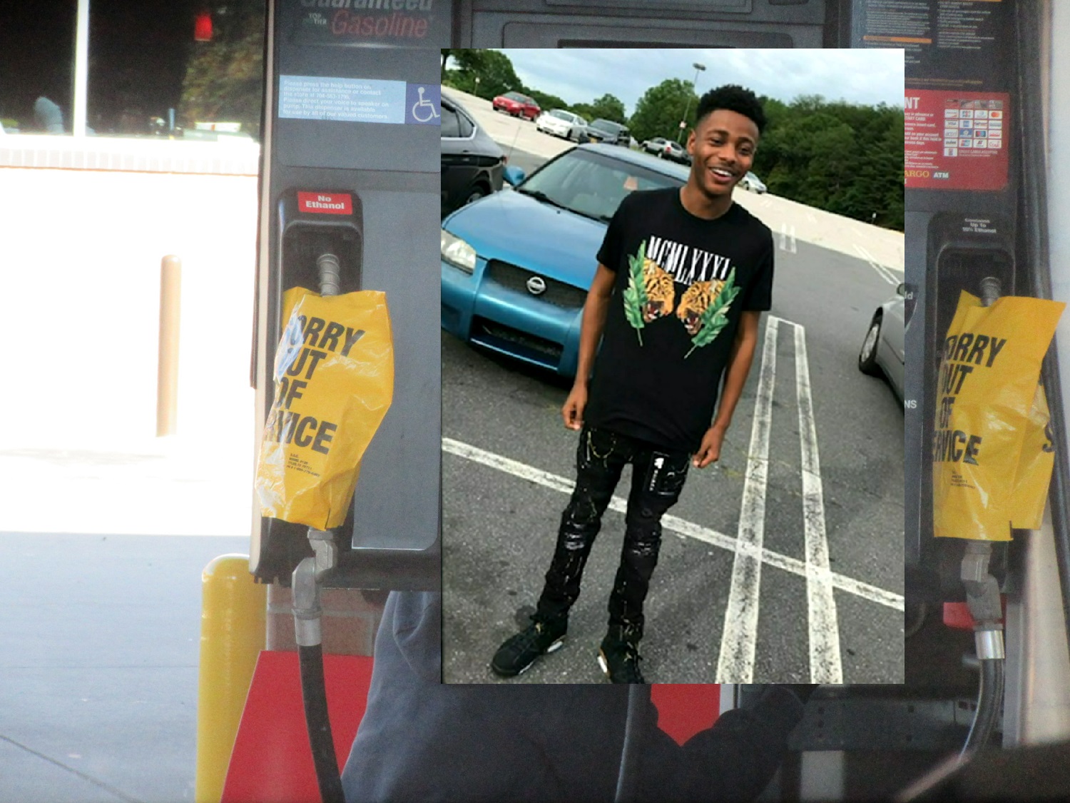 MAN MURDERED AT GAS STATION WHILE SITTING IN VEHICLE, TEENAGER ARRESTED