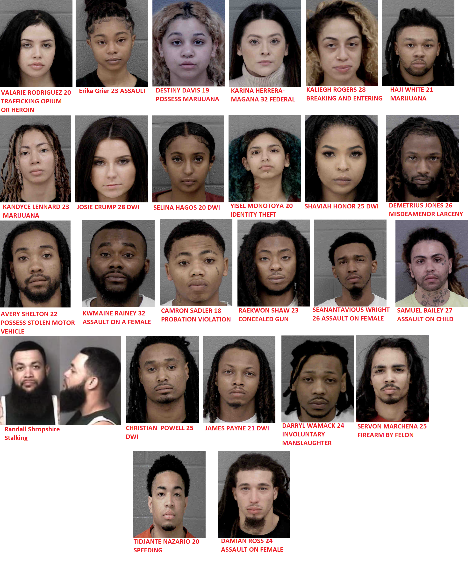 THE DECENT LOOKING THAT HAVE BEEN ARRESTED