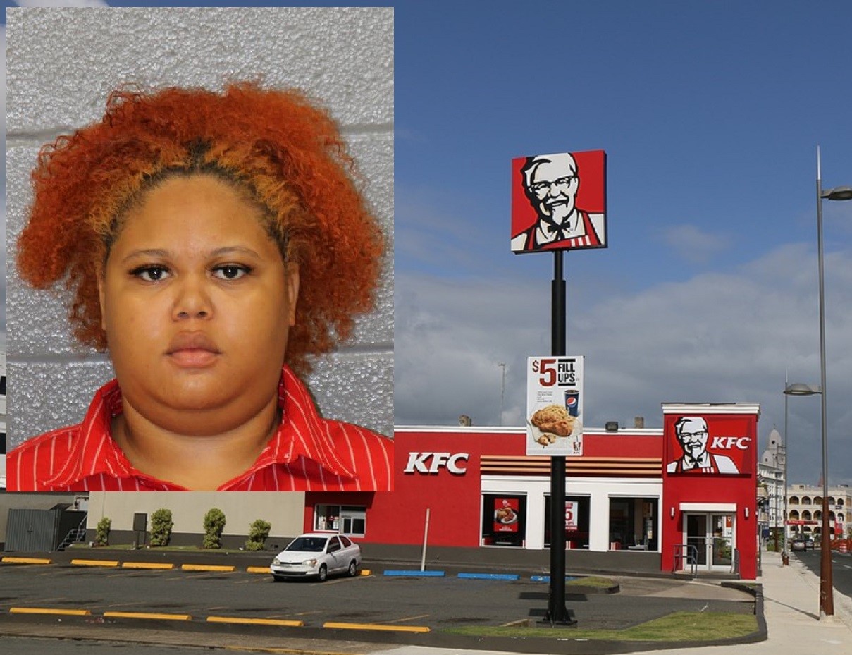KENTUCKY FRIED CHICKEN EMPLOYEE ACCUSED OF STEALING, ARRESTED ON JOB