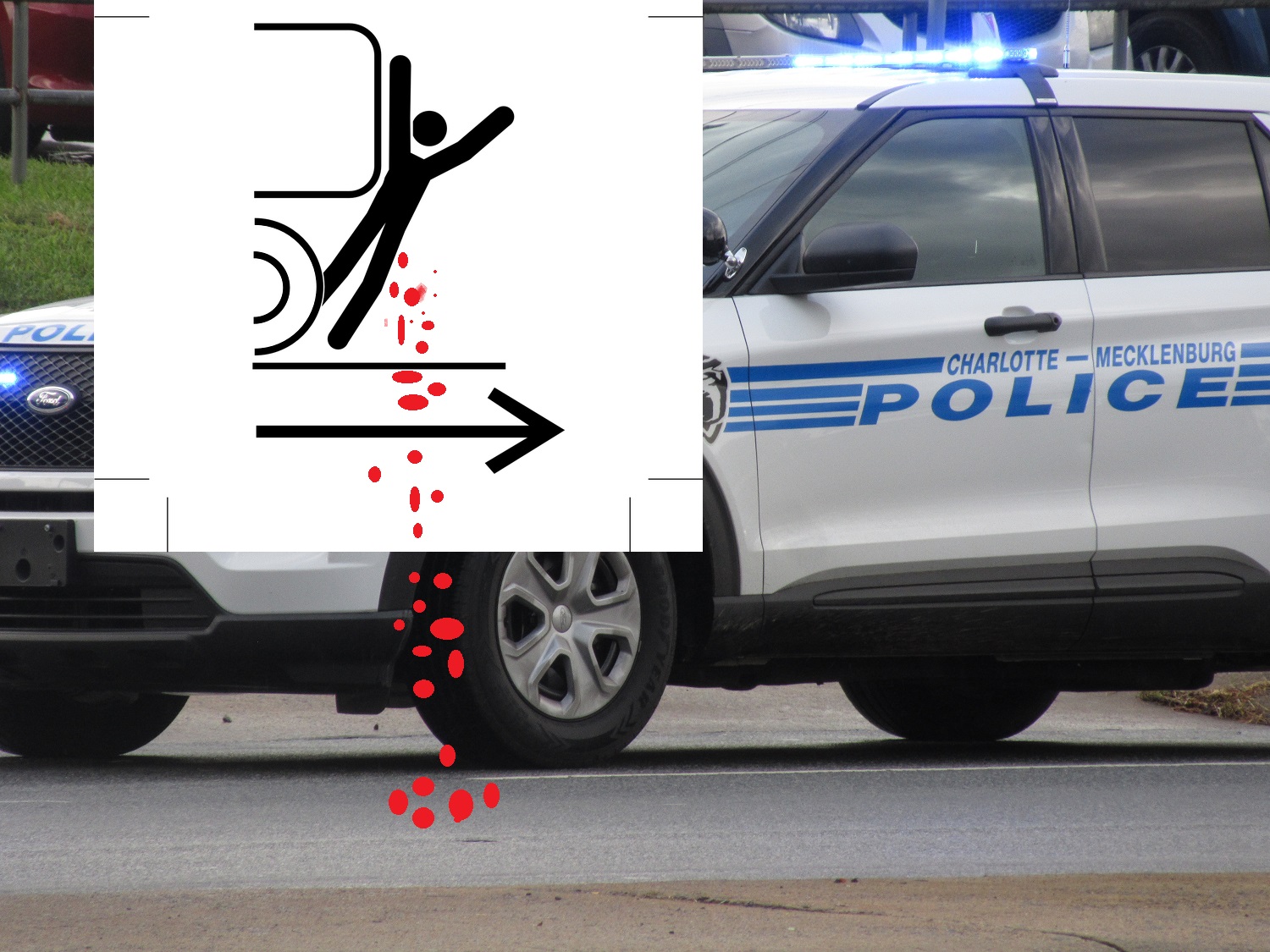 SUSPECT HITS COP WITH CAR, ESCAPES TO SOUTH CAROLINA