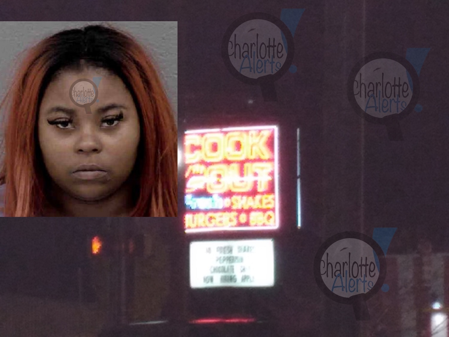 WOMAN MURDERED AT COOK OUT RESTAURANT ON SUNSET ROAD