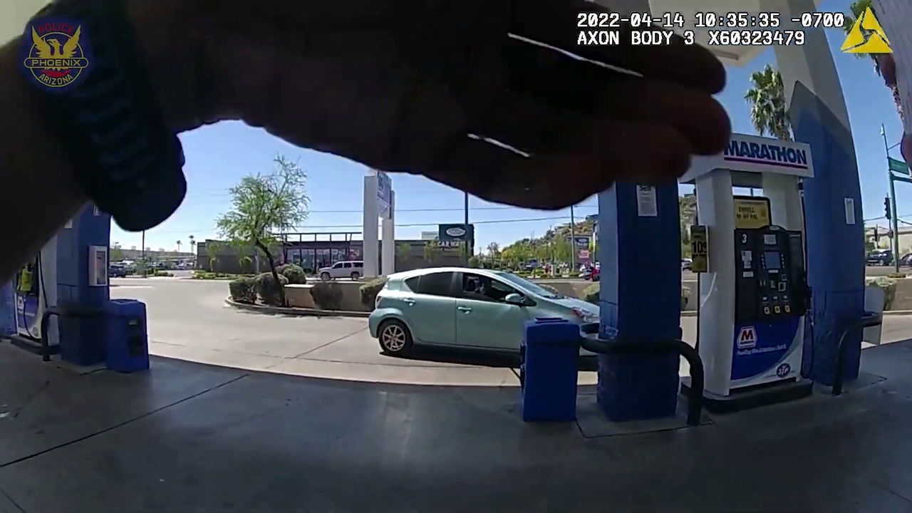 VIDEO: COP GETS SHOT AT GAS STATION