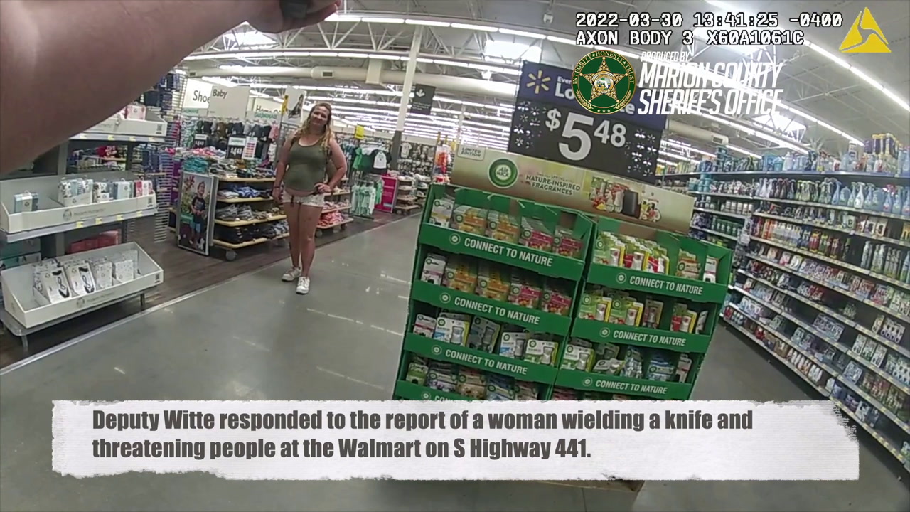 VIDEO: WOMAN TASERED AT WALMART HOLDING KNIFE
