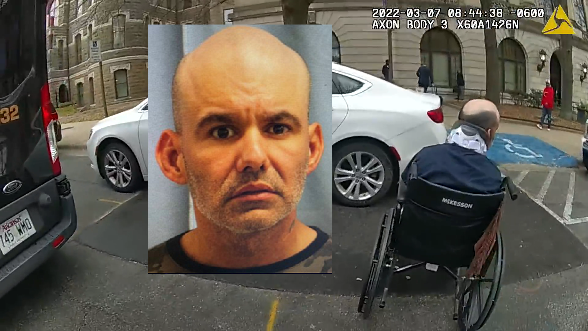 VIDEO: INMATE IN WHEEL CHAIR ESCAPES FROM COP AT COURT