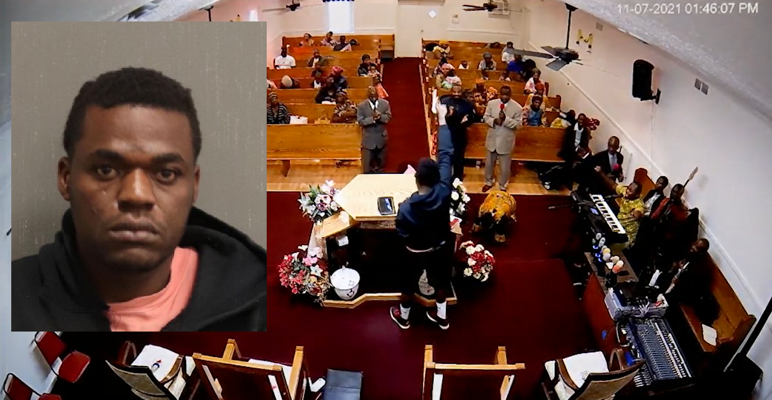 VIDEO: MAN HAD GUN IN CHURCH POINTING AT PEOPLE, PASTOR TACKLES HIM