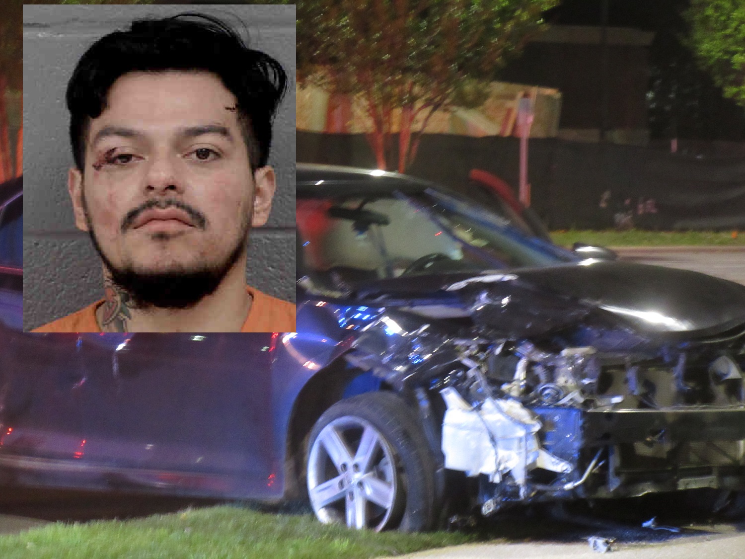 POLICE SUV IN HEAD ON COLLISION WITH CAR