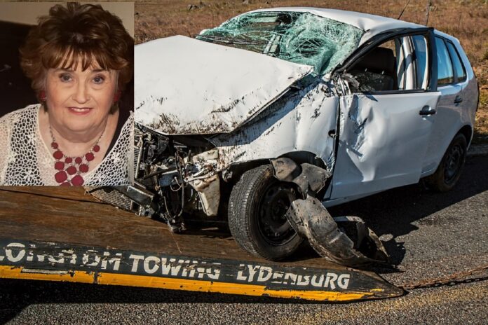 OLD WOMAN KILLED IN CRASH, SWERVED OFF ROAD