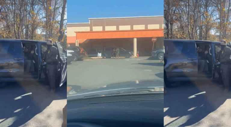 VIDEO HOME DEPOT SAW MULTIPLE ICE ARRESTS AT ALBEMARLE ROAD LOCATION, SEVERAL ARRESTS ON PROPERTY