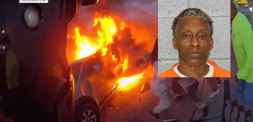 BURNED ALIVE FIERY HIT AND RUN CRASH CADILLAC