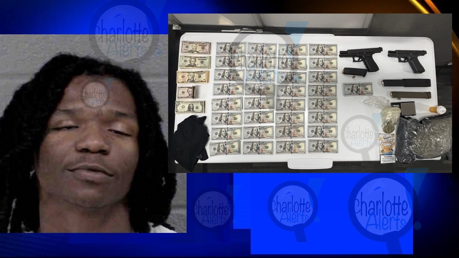 $33,000 CASH IN $100 BILLS FOUND IN CHARLOTTE DRUG BUST, 2 GLOCKS ...