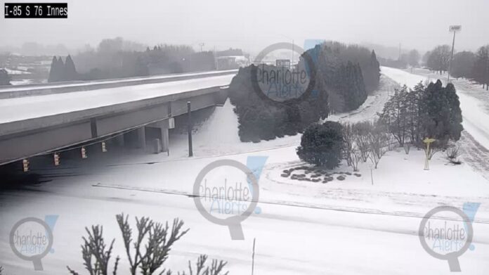 ICY ROADS IN CHARLOTTE MAKE FOR SLIPPERY CONDITIONS