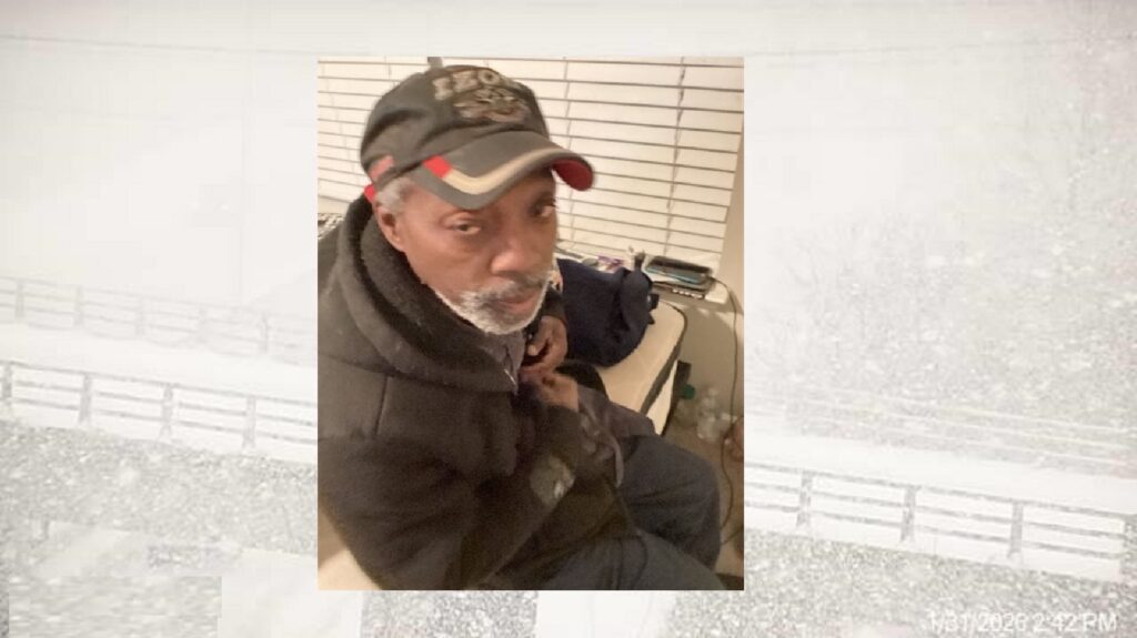 OLD MAN MISSING IN THE SNOW WEARING AIR JORDAN SHOES