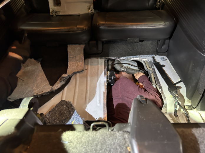 ILLEGAL IMMIGRANT FOUND HIDING IN GAS TANK OF SUV