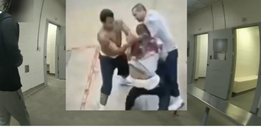 video prison murder stabbing