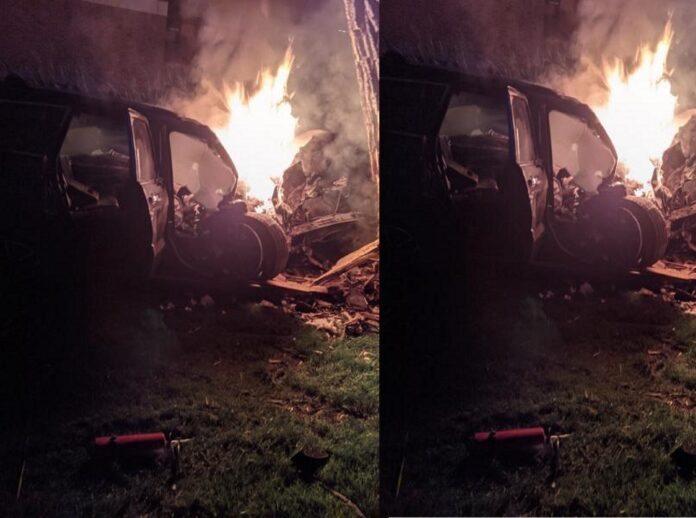 ONE KILLED IN CAR FIRE IN EARLY A.M. HOURS