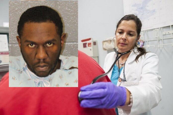 MAN ARRESTED IN HOSPITAL GOWN AFTER TRYING TO JUMP FROM BALCONY DURING ALTERCATION WITH WOMAN