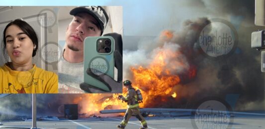 car on fire