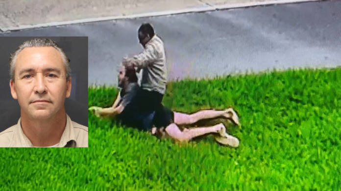 VIDEO: CHURCH PASTOR FIGHTS WITH MAN ACROSS STREET FROM THE CHURCH, PASTOR GETS ARRESTED