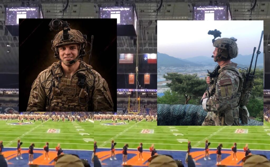 video air force soldier dies at football game